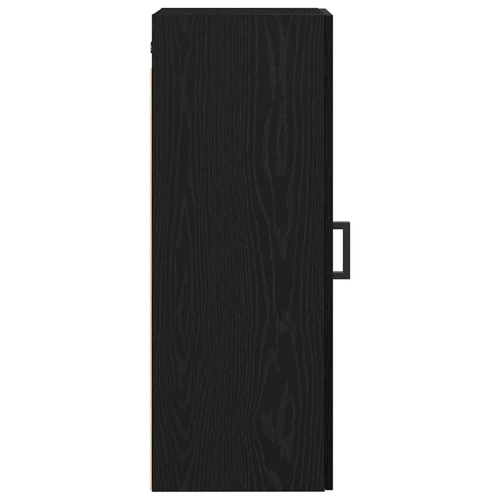 Wall Mounted Cabinet Black Oak 34.5x34x90 cm Engineered Wood